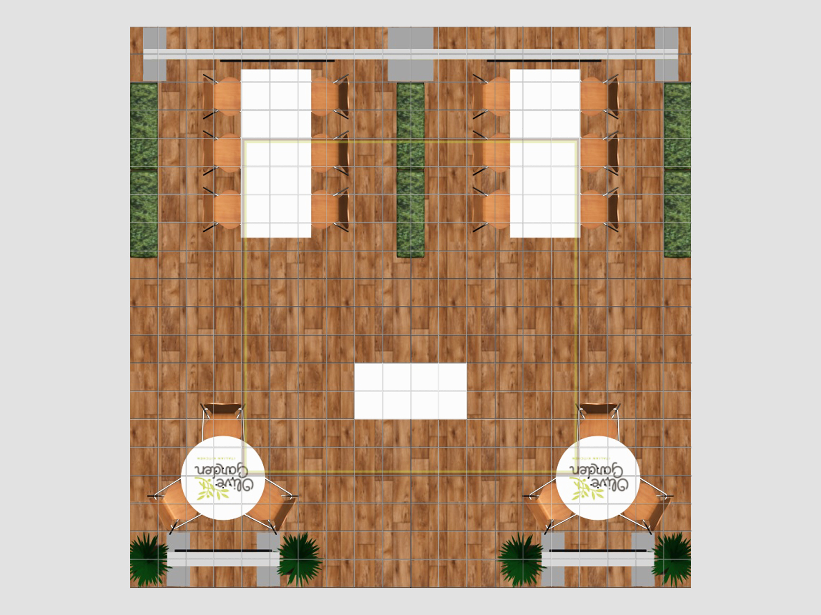 RE-9160 Island Rental Trade Show Exhibit -- Plan View