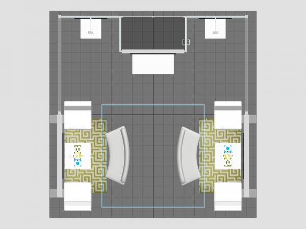 RE-9167 Island Rental Trade Show Exhibit -- Plan View